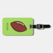 Persoonlijk Football Bagagelabel (Voorkant horizontaal)