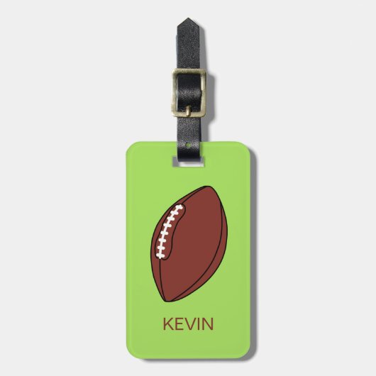 Persoonlijk Football Bagagelabel (Voorkant verticaal)