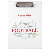 Persoonlijk, Football Coach Dank u in woorden Klembord (Voorkant)