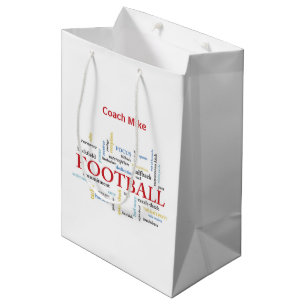 Persoonlijk, Football Coach Dank u in woorden Medium Cadeauzakje