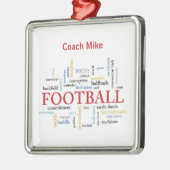 Persoonlijk, Football Coach Dank u in woorden Metalen Ornament (Links)