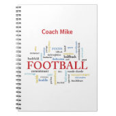 Persoonlijk, Football Coach Dank u in woorden Notitieboek (Voorkant)