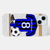 Persoonlijk football en zwart voetbal Jersey Case-Mate iPhone Case (Achterkant (horizontaal))
