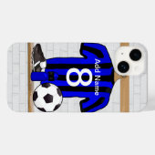 Persoonlijk football en zwart voetbal Jersey Case-Mate iPhone Case (Achterkant (horizontaal))