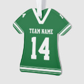 Persoonlijk Football Jersey Green Foto Ornament (voorkant)