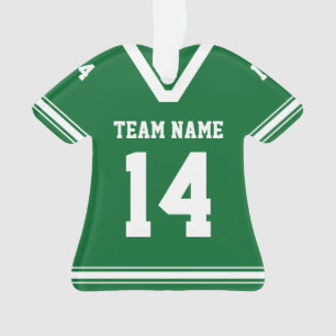 Persoonlijk Football Jersey Green Foto Ornament
