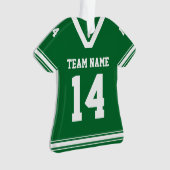 Persoonlijk Football Jersey Green Foto Ornament (voorkant)
