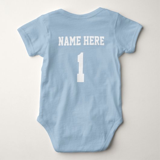 Persoonlijk Football Jersey One Piece Body Suit Romper (Achterkant)