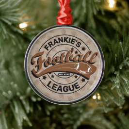 Persoonlijk Football League Player-team Metalen Ornament