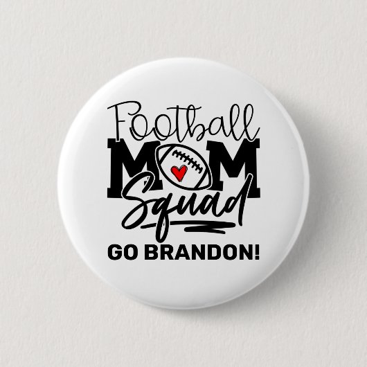 Persoonlijk Football Mam Squad Ronde Button 5,7 Cm (Voorkant)