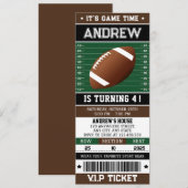 Persoonlijk Football Ticket Verjaardagsuitnodiging Kaart (Voorkant / Achterkant)