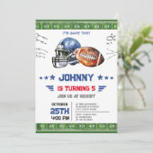 Persoonlijk Football Verjaardag Kaart (Staand voorkant)