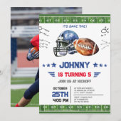 Persoonlijk Football Verjaardag Kaart (Voorkant / Achterkant)