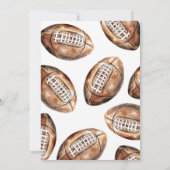 Persoonlijk football verjaardagsfeestje kaart (Achterkant)