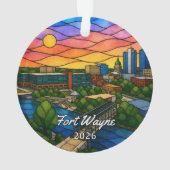 Persoonlijk Fort Wayne-acrylaatornament, Aangepast Ornament (achterkant)