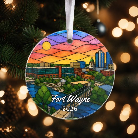 Persoonlijk Fort Wayne-acrylaatornament, Aangepast Ornament