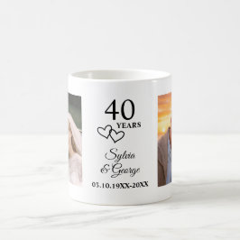 Persoonlijk foto 40e huwelijksverjaardag cadeau koffiemok