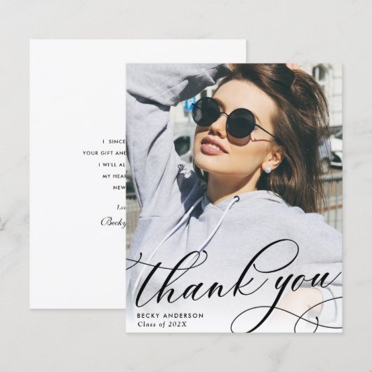 Persoonlijk foto-afstuderen bedankt (Voorkant / Achterkant)