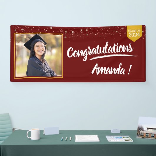 Persoonlijk foto-Afstuderen Spandoek (Beurs)