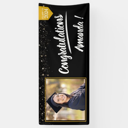 Persoonlijk foto-Afstuderen Spandoek (Verticaal)