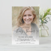 Persoonlijk foto-Baby shower Kaart (Staand voorkant)