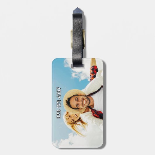 Persoonlijk foto-Bagagelabel Bagagelabel (Achterkant verticaal)