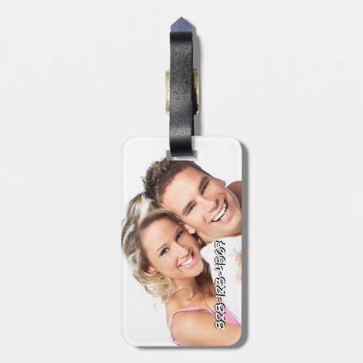 Persoonlijk foto-Bagagelabel Bagagelabel (Achterkant verticaal)