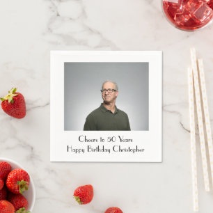 Persoonlijk Foto Birthday Party voor hem of haar Servet