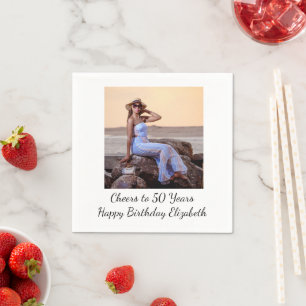 Persoonlijk Foto Birthday Party voor hem of haar Servet