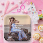 Persoonlijk Foto Birthday Zijn Haar Papieren Bordje (Feest)