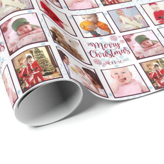 Persoonlijk FOTO Cadeaupapier Kerstmis Instagram (Rol Hoek)