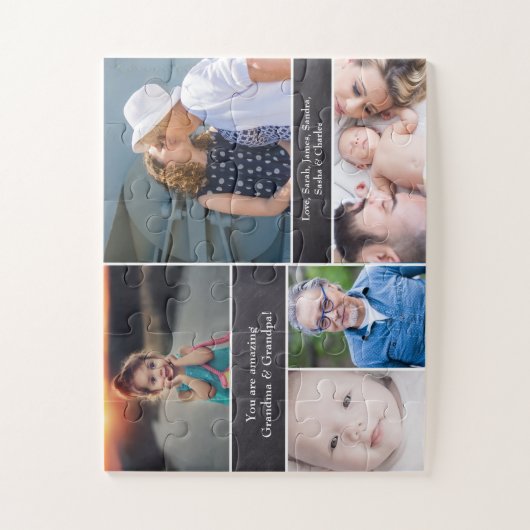Persoonlijk, Foto Collage, Grootouders Legpuzzel (Verticaal)