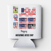 Persoonlijk foto-collage op nationale feestdag 8 blikjeskoeler (Achterkant)