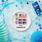 Persoonlijk foto-collage op nationale feestdag 8 papieren bordje (Feest)