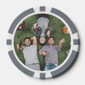 Persoonlijk foto grijs genummerd 20 spel poker chips (Voorkant)