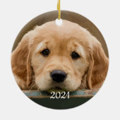 Persoonlijk foto Hondenliefhebber Memorial Keramisch Ornament (Achterkant)