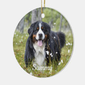 Persoonlijk foto-Hondenliefhebber Puppy Kerstmis Keramisch Ornament (Links)