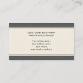 Persoonlijk foto-Initiaal Letter B Monogram Visitekaartje (Achterkant)