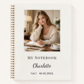 Persoonlijk foto ivoor script journaal notitieboek (Voorkant)