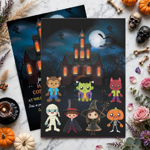 Persoonlijk foto kostuum feest Halloween kinderen Kaart