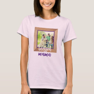 Persoonlijk foto-Lijst Cute Blessed Mama T-shirt