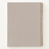 Persoonlijk Foto Mocha Taupe Script Dagboek Notitieboek (Achterkant)