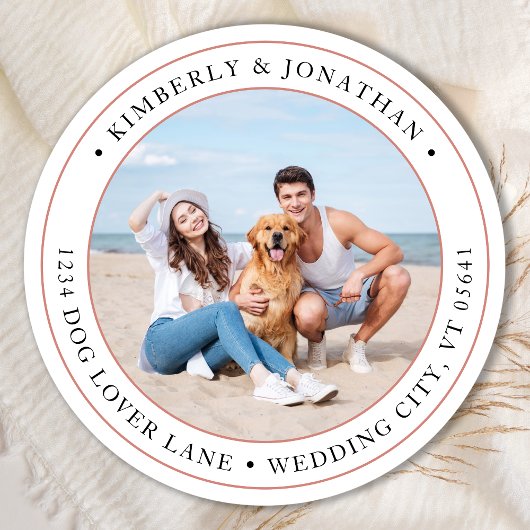 Persoonlijk Foto Modern Weddenschap Ronde Sticker