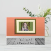 Persoonlijk Foto Oranje Lijst Show Kaart (Staand voorkant)