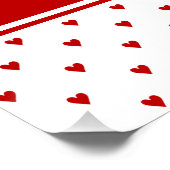 Persoonlijk Foto Red Heart Lijst Modern Birthday Perfect Poster (Hoek)