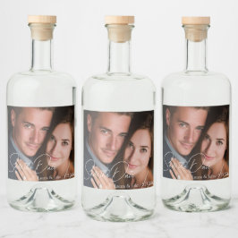 Persoonlijk Foto Save The Date Dranklabel Likeurfles Etiket