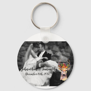 Persoonlijk Foto Sleutelhanger boho hert Buck Head