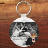 Persoonlijk Foto Sleutelhanger boho hert Buck Head (Voorkant)