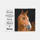 Persoonlijk foto-uitwerpgedenkteken voor Pet Loss Fleece Deken (Voorkant (Horizontaal))