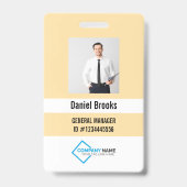 Persoonlijk foto-werknemerslogo-badge badge (Voorzijde)